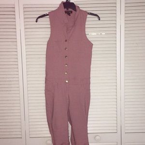 Blush Pink Sleeveless Jumpsuit with Moto legs